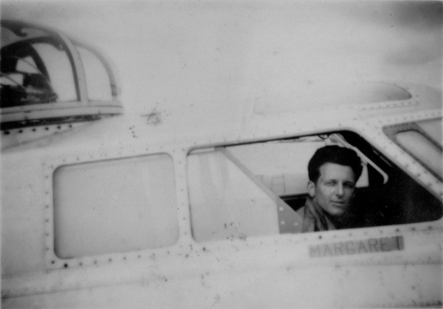 Kenneth Figg taken in a B-17, outside Bergen-op-Zoom, Holland April 1945