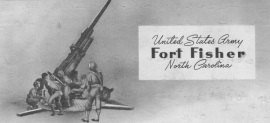 Letterhead from Fort Fisher, South Carolina.  Note the Anti Aircraft gun. 